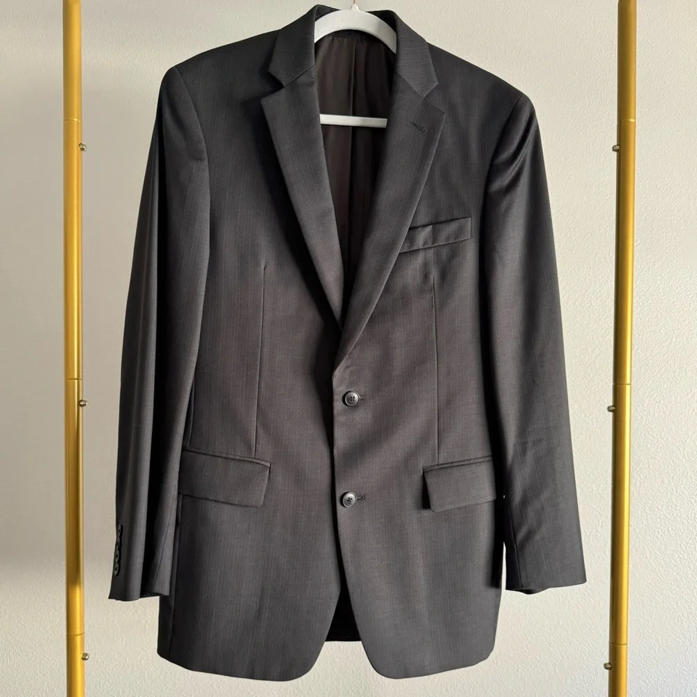 John Varvatos USA Dark Grey Wool Sport Blazer Jacket Men’s S 38R‎